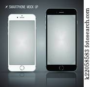 וקטור, smartphone, לעג, .