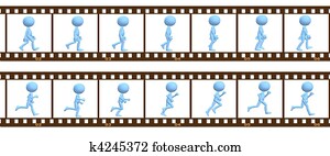 Animation symbol people walk run in cel frames Animation symbol people walk run in cel frames