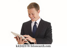 Businessman using computer