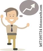 Businessman vector illustration in flat style Businessman vector illustration in flat style