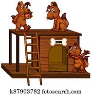Dog House Graphics | Our Top 1000+ Dog House Clip Art Vectors | Fotosearch