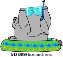 Elephant In A Kiddie Pool Elephant In A Kiddie Pool