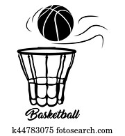 Isolated basketball net Clip Art | k44783056 | Fotosearch