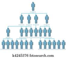 Organization corporate hierarchy chart people shadow Organization corporate hierarchy chart people shadow