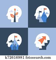 Personal growth and motivation, training course, self improvement, positive mindset, potential development, way up to success Personal growth and motivation, training course, self improvement, positive mindset, potential development, way up to success