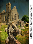 scenic irish ancient church abbey ruins landscape scenic irish ancient church abbey ruins landscape