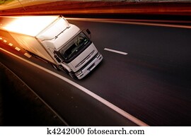 truck on highway truck on highway