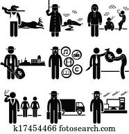 לא חוקי, פעילות, פשע, עבודות