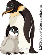 פנגווין של קיסר, עם, גוזל