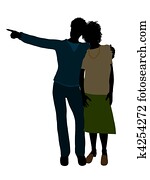 american african, الزوج التخرجي, تصوير, خيال