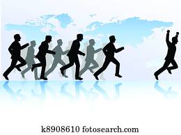 Business people competition Business people competition