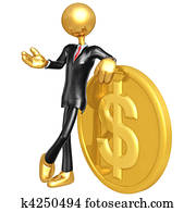 Businessman With Gold Coin