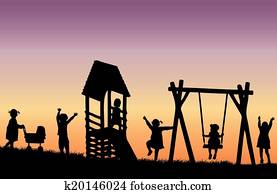 Children at the playground. Children at the playground.