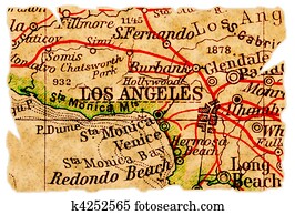 Los Angeles old map Los Angeles old map
