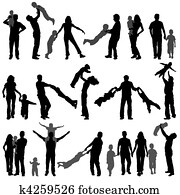 Silhouette Happy Family