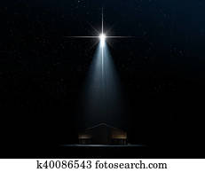 abstrakcyjny, nativity scena