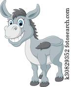 caricatura, burro, sorrizo, e, feliz caricatura, burro, sorrizo, e, feliz