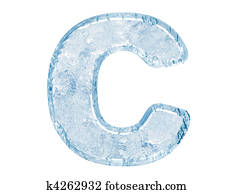 Ice font. Letter C Ice font. Letter C