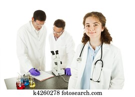 Medical Student in Lab
