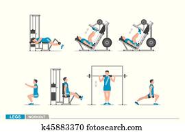 Set of workout for legs Set of workout for legs