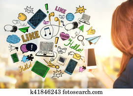 Social media concept Social media concept