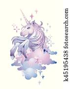 söt, grafisk, enhörning