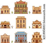 פראי מערב, בנינים