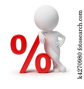 3d, קטן, אנשים, -, אחוז