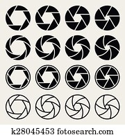 Camera shutter icons Camera shutter icons