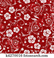 flor, seamless, padrão