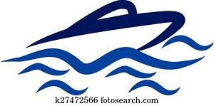 Logo Boat and waves Logo Boat and waves