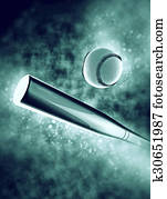 baseball bat and ball in smoke with bokeh baseball bat and ball in smoke with bokeh