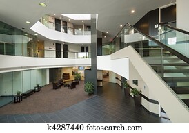 bürogebäude, vorhalle