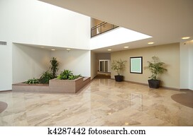 Entrance hall of business office Entrance hall of business office