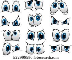 Funny cartoon eyes set Funny cartoon eyes set