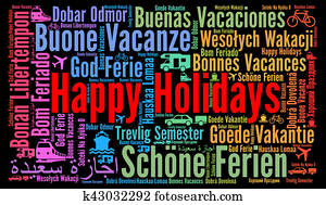 Happy holidays word cloud in different languages Happy holidays word cloud in different languages