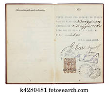 Old Visa with Italian Visa Stamp