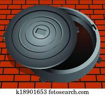 Open sewer hatch