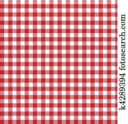 rot, vektor, checkered, picknick, tuch rot, vektor, checkered, picknick, tuch