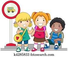 Waiting for School Bus Waiting for School Bus