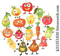 健康 果物と野菜 クリップアート 切り張り イラスト 絵画 集 K Fotosearch