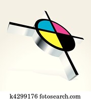 3D CMYK target 3D CMYK target