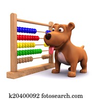 3d Puppy dog and abacus 3d Puppy dog and abacus