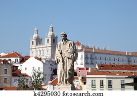 alfama, -, a, cidade velha, de, lisboa, portugal