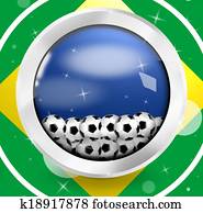 Brasil national colors fresh design