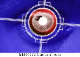 Close-up scan of blue eyeball