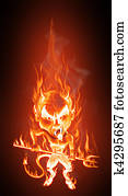 Devil in flames Devil in flames
