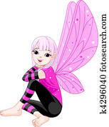 litet, söt, emo, fe