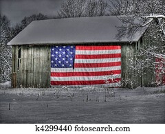Patriotic Old Barn Patriotic Old Barn