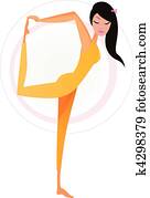 Woman Practicing Yoga Stretch Pose